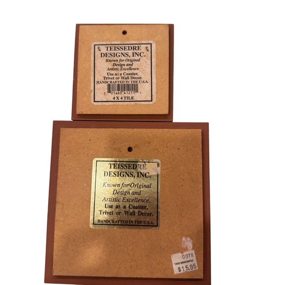 2 Teissedre Designs‎ Kokopelli & Quail Tile Trivet Handcrafted  4x4 6x6
Vintage - Picture 8 of 9